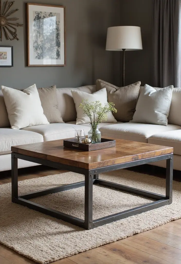 15 Designer Coffee Tables That Are Worth Every Penny (And How to Style Yours Like a Pro!) - 6. The Industrial Edge