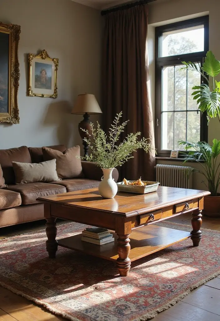 15 Designer Coffee Tables That Are Worth Every Penny (And How to Style Yours Like a Pro!) - 9. The Vintage Find