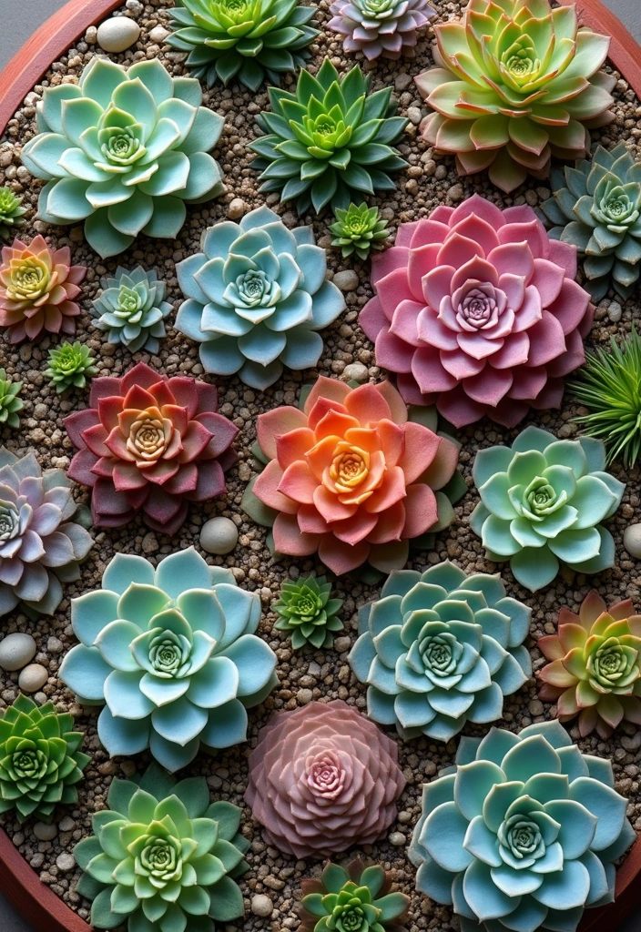 15 Eco-Friendly Round Garden Ideas That Will Save the Planet (and Your Wallet!) - 12. Circular Succulent Gardens