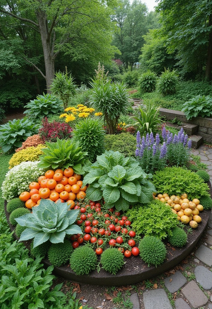 15 Eco-Friendly Round Garden Ideas That Will Save the Planet (and Your Wallet!) - 7. Edible Landscaping Circles