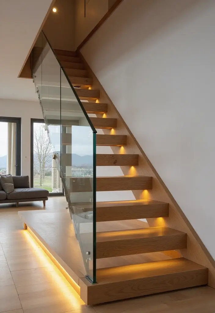 15 Modern Staircase Ideas That'll Elevate Your Home's Style Instantly! - 1. Floating Treads for a Minimalist Look