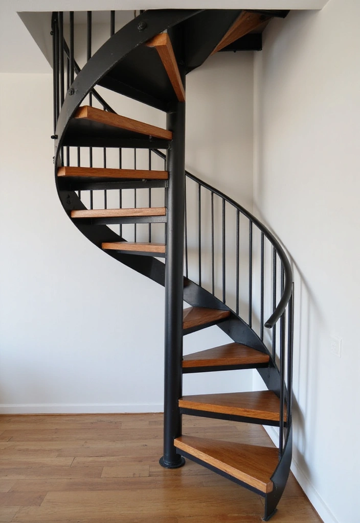 15 Modern Staircase Ideas That'll Elevate Your Home's Style Instantly! - 2. Spiral Staircases for Space Efficiency