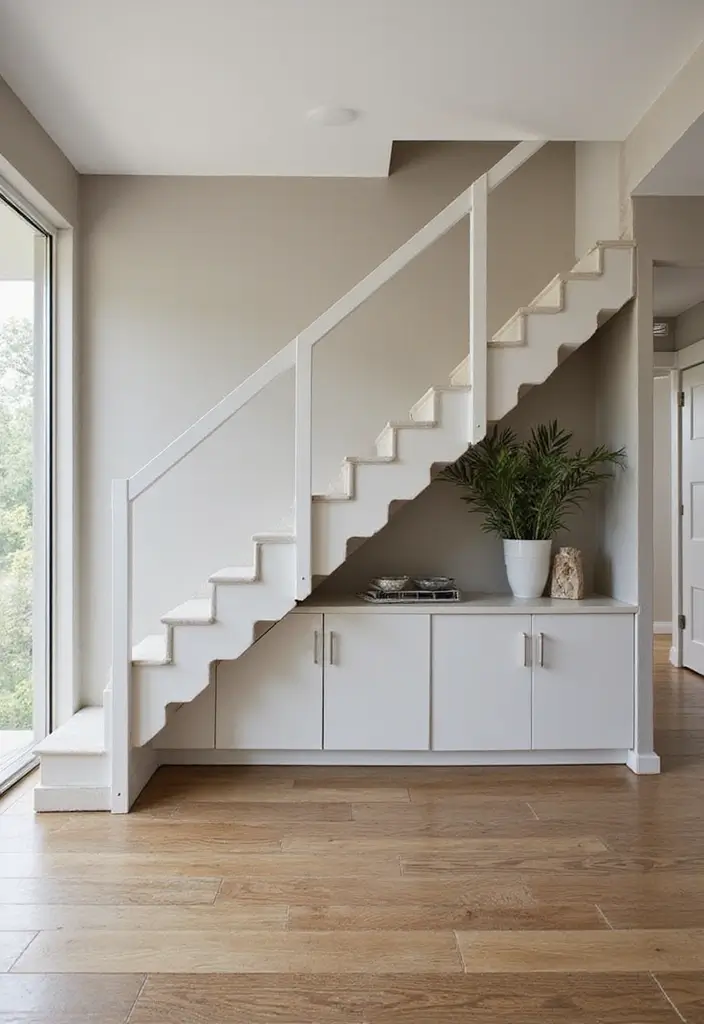 15 Modern Staircase Ideas That'll Elevate Your Home's Style Instantly! - 7. Integrated Storage Underneath