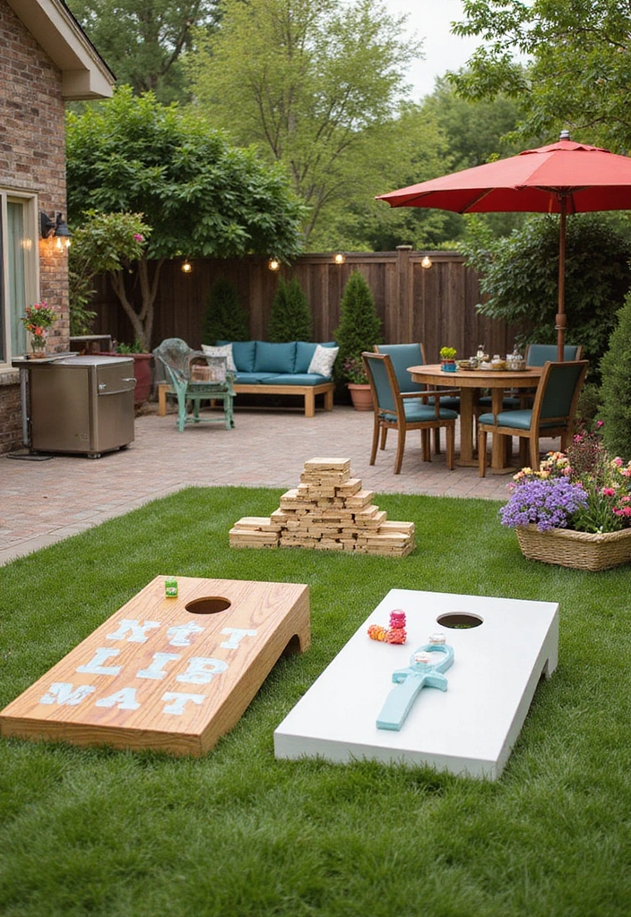 15 Outdoor Spring Decor Ideas That Will Make Your Patio the Envy of the Neighborhood (#9 Is a Game-Changer!) - 11. Outdoor Games for Fun