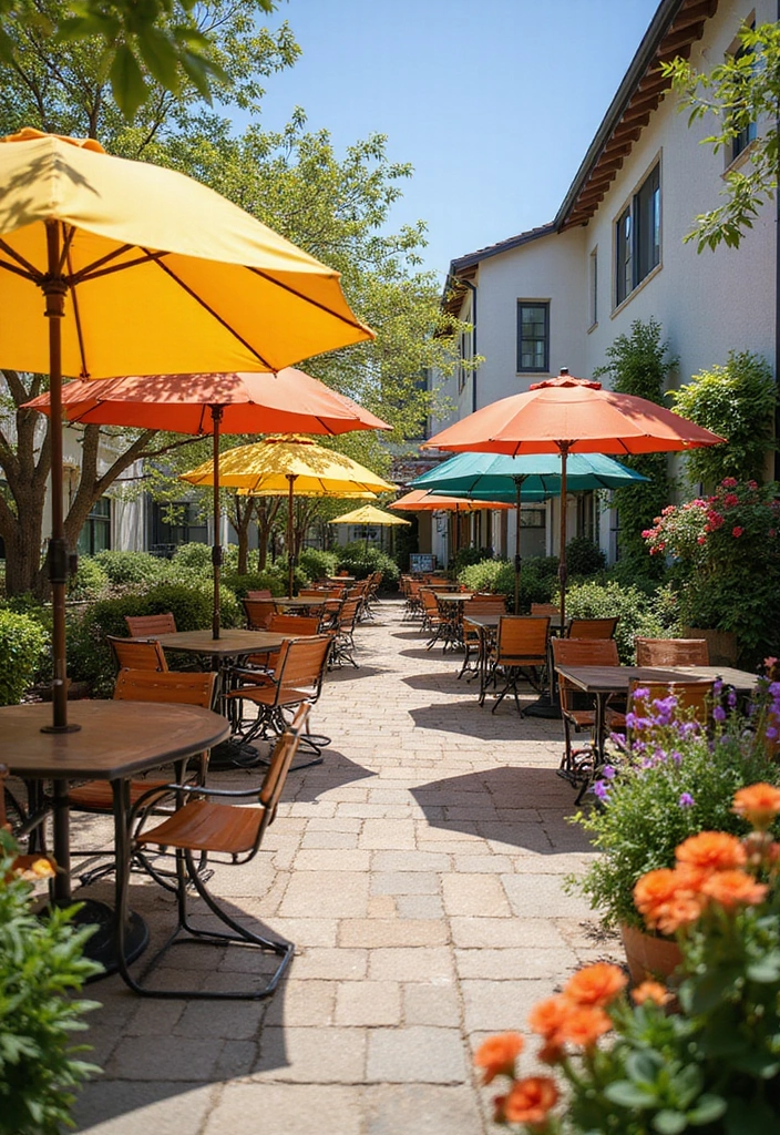 15 Outdoor Spring Decor Ideas That Will Make Your Patio the Envy of the Neighborhood (#9 Is a Game-Changer!) - 13. Bright Colored Umbrellas
