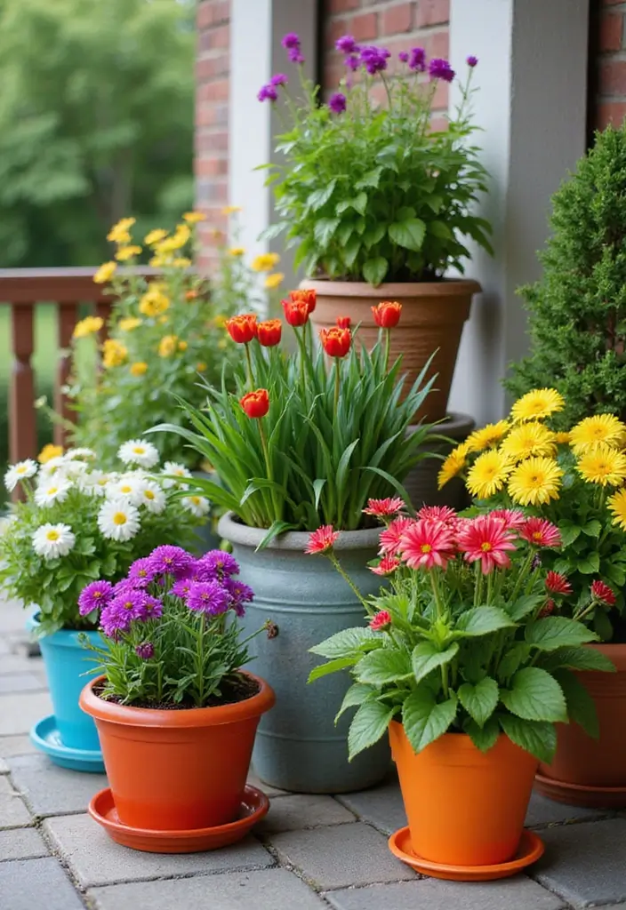 15 Outdoor Spring Decor Ideas That Will Make Your Patio the Envy of the Neighborhood (#9 Is a Game-Changer!) - 3. Potted Plants Galore