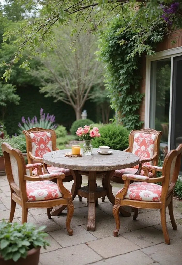 15 Outdoor Spring Decor Ideas That Will Make Your Patio the Envy of the Neighborhood (#9 Is a Game-Changer!) - 5. Vintage Garden Furniture