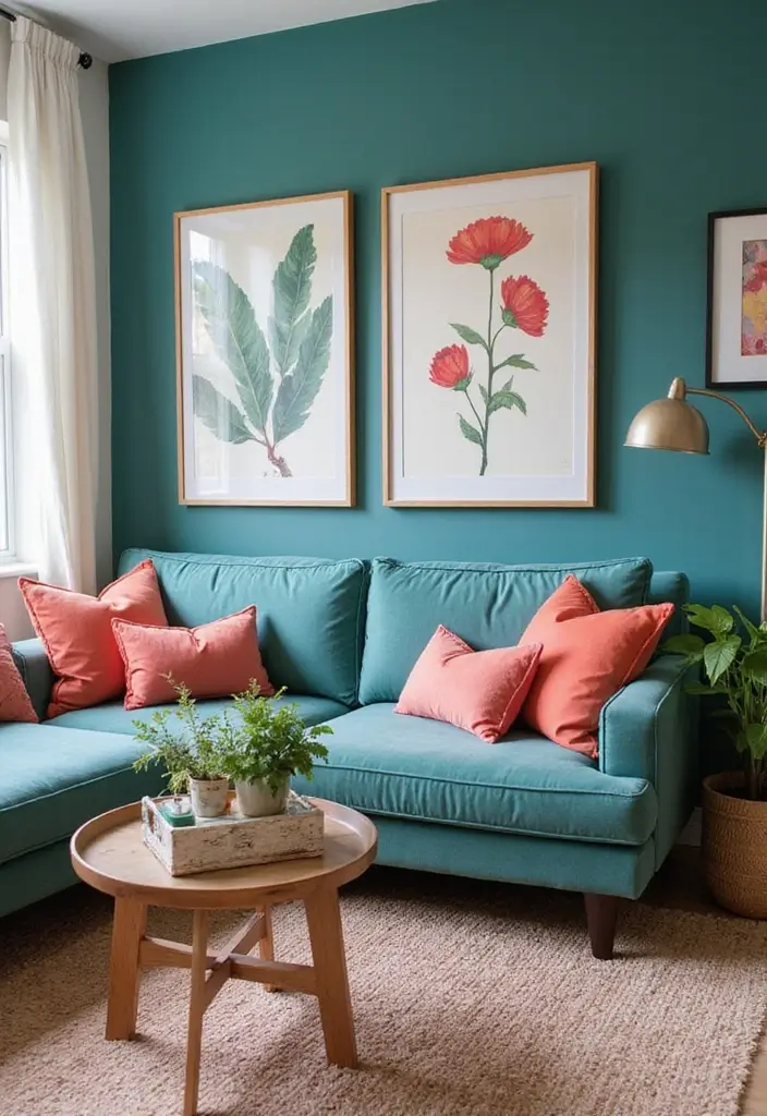 15 Stunning Colors That Complement Teal in Home Decor (You Won't Believe #8!) - 1. Coral: A Playful Contrast