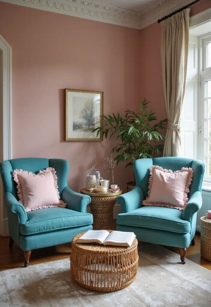 15 Stunning Colors That Complement Teal in Home Decor (You Won't Believe #8!) - 4. Blush Pink: A Romantic Touch