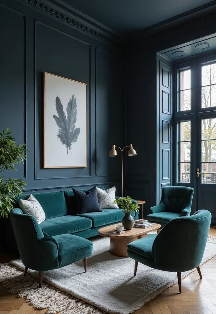 15 Stunning Colors That Complement Teal in Home Decor (You Won't Believe #8!) - 5. Deep Navy: A Classic Duo