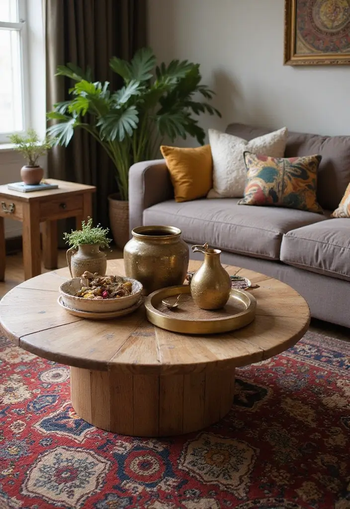 16 Luxury Coffee Table Ideas That Will Make Your Space Feel Like a High-End Hotel! - 13. Global Influences