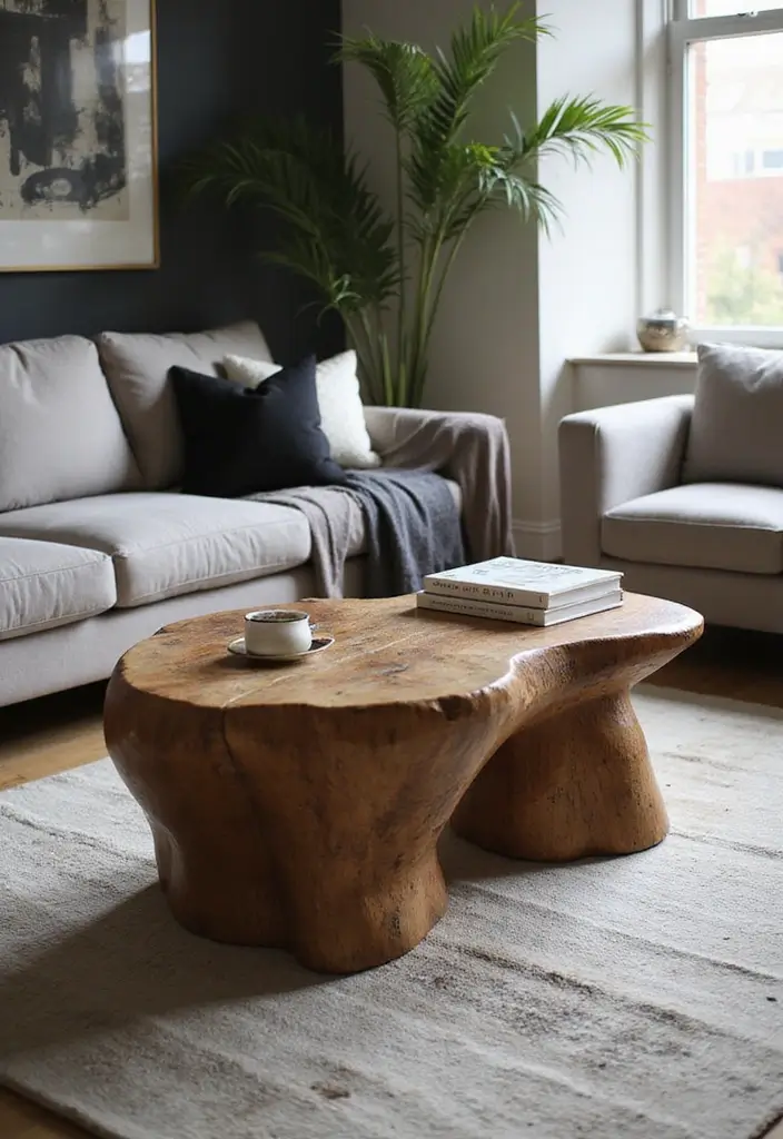 16 Luxury Coffee Table Ideas That Will Make Your Space Feel Like a High-End Hotel! - 4. Bold Statement Pieces