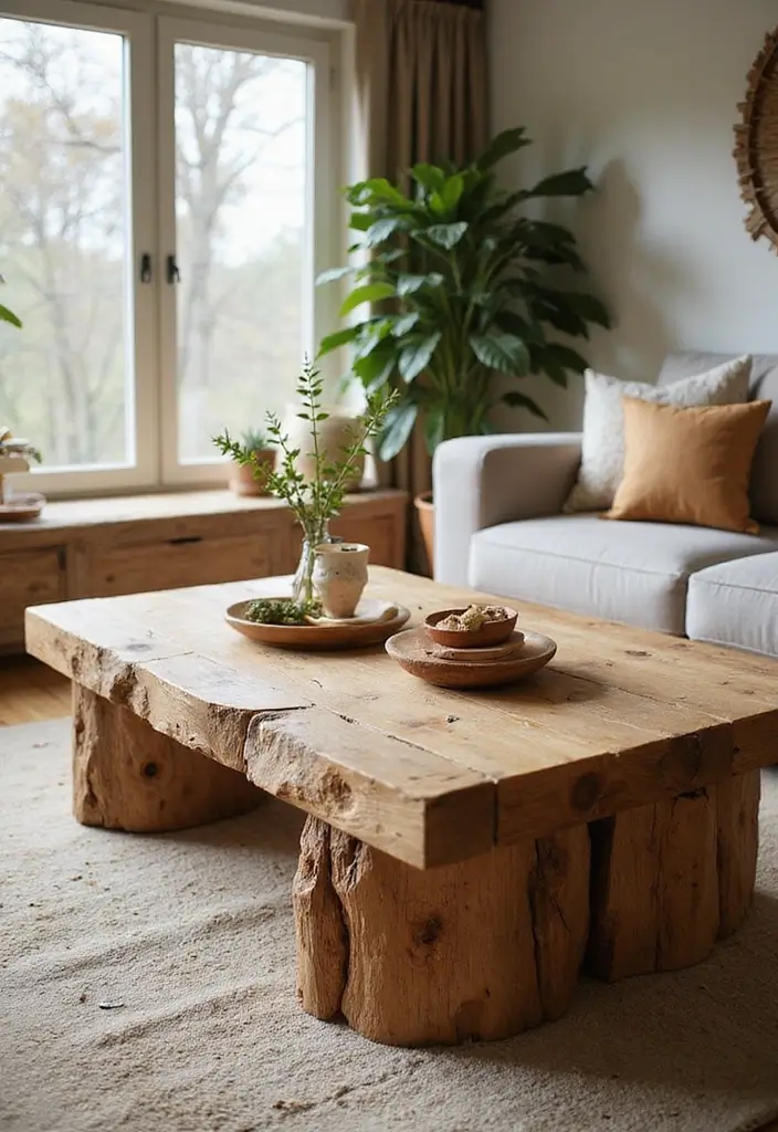 16 Small Space Coffee Table Ideas That Maximize Style and Function (You’ll Love #10!) - 14. Eco-Friendly Tables: Sustainable Style