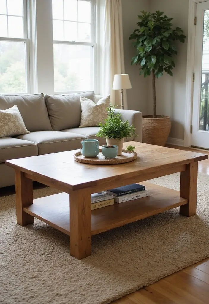 16 Small Space Coffee Table Ideas That Maximize Style and Function (You’ll Love #10!) - 16. Custom-Built Tables: Perfect Fit