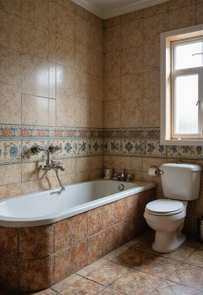 17 Chic Vintage Bathroom Ideas That Will Make You Feel Like Royalty! - 12. Artistic Tile Designs