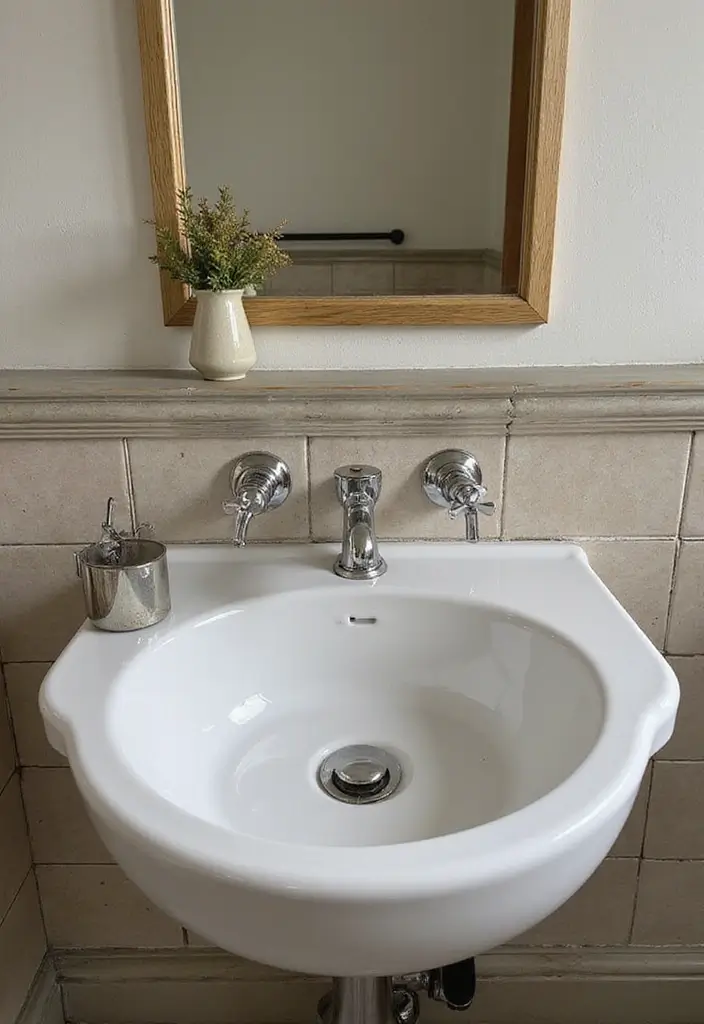 17 Chic Vintage Bathroom Ideas That Will Make You Feel Like Royalty! - 13. Retro Sinks with Character