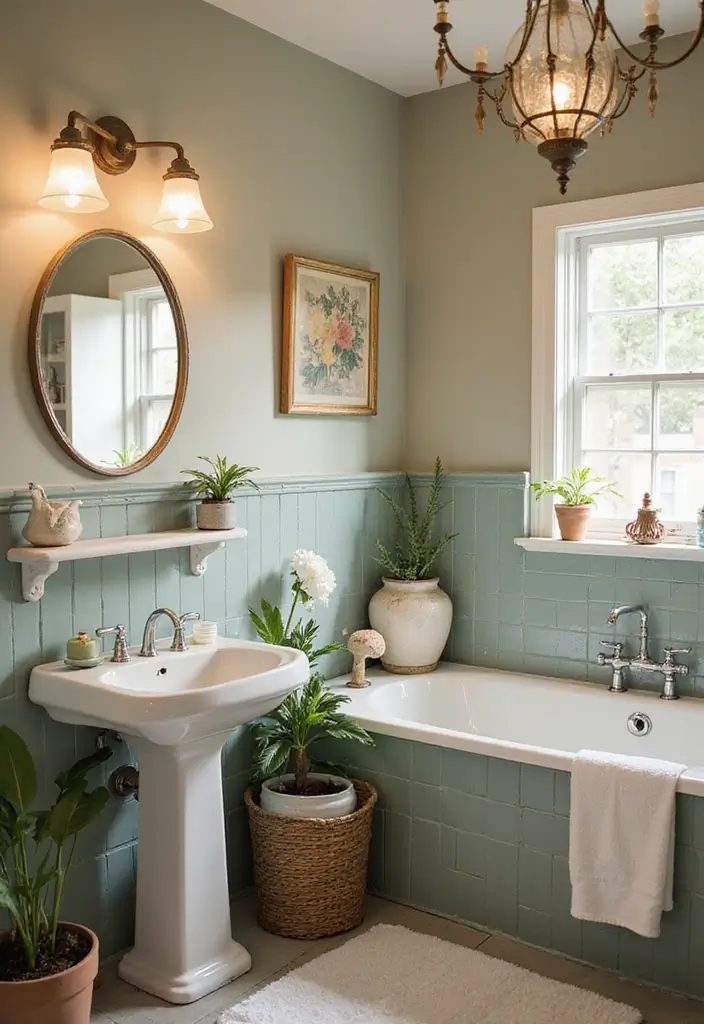 17 Chic Vintage Bathroom Ideas That Will Make You Feel Like Royalty! - 15. Mixing Modern and Vintage
