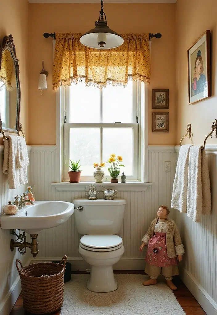17 Chic Vintage Bathroom Ideas That Will Make You Feel Like Royalty! - 17. Whimsical Decorative Touches