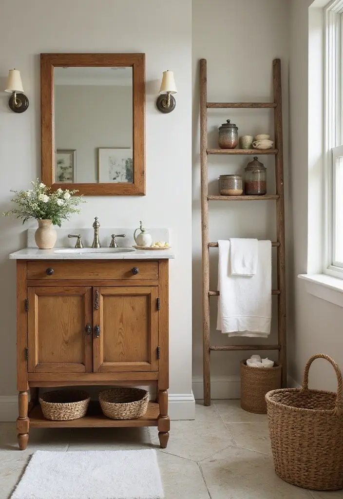 17 Chic Vintage Bathroom Ideas That Will Make You Feel Like Royalty! - 3. Antique Storage Solutions