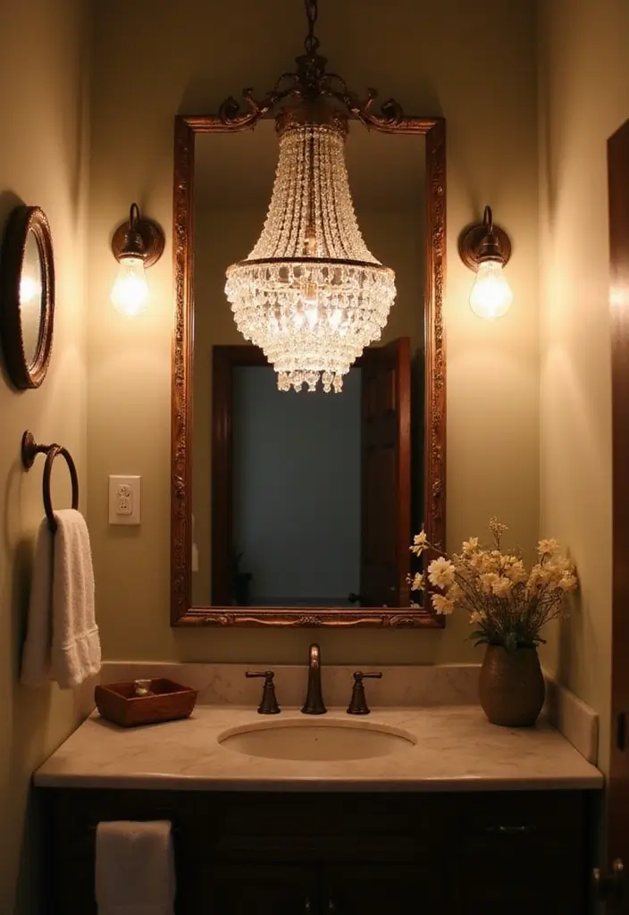 17 Chic Vintage Bathroom Ideas That Will Make You Feel Like Royalty! - 5. Vintage Lighting Fixtures