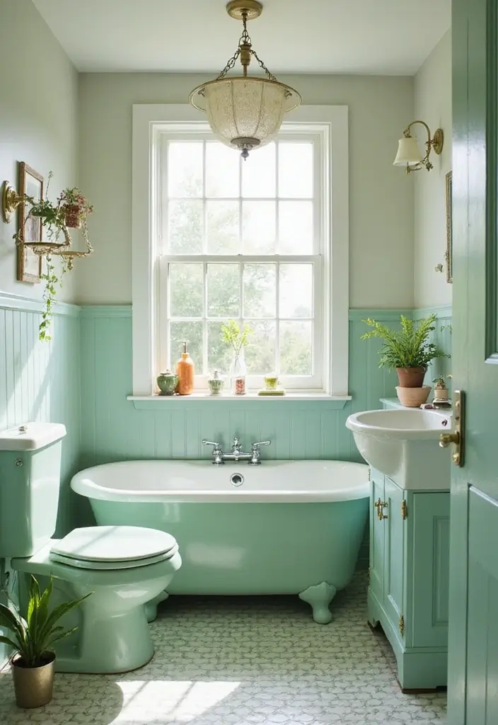 17 Chic Vintage Bathroom Ideas That Will Make You Feel Like Royalty! - 9. Classic Color Schemes