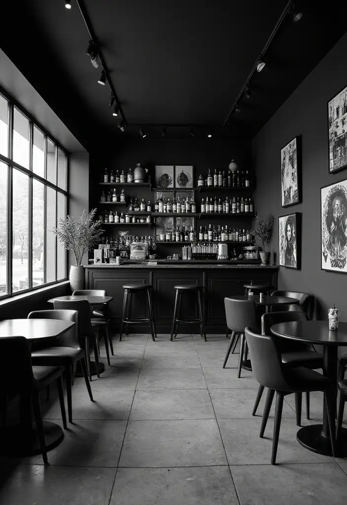 17 Elegant Coffee Bar Styles That Will Elevate Your Entertaining Game (Wait Until You See #4!) - 11. Sophisticated Black and White