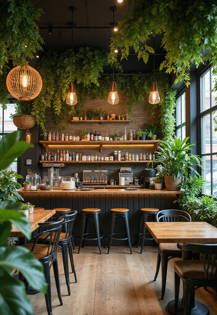 17 Elegant Coffee Bar Styles That Will Elevate Your Entertaining Game (Wait Until You See #4!) - 13. Urban Jungle