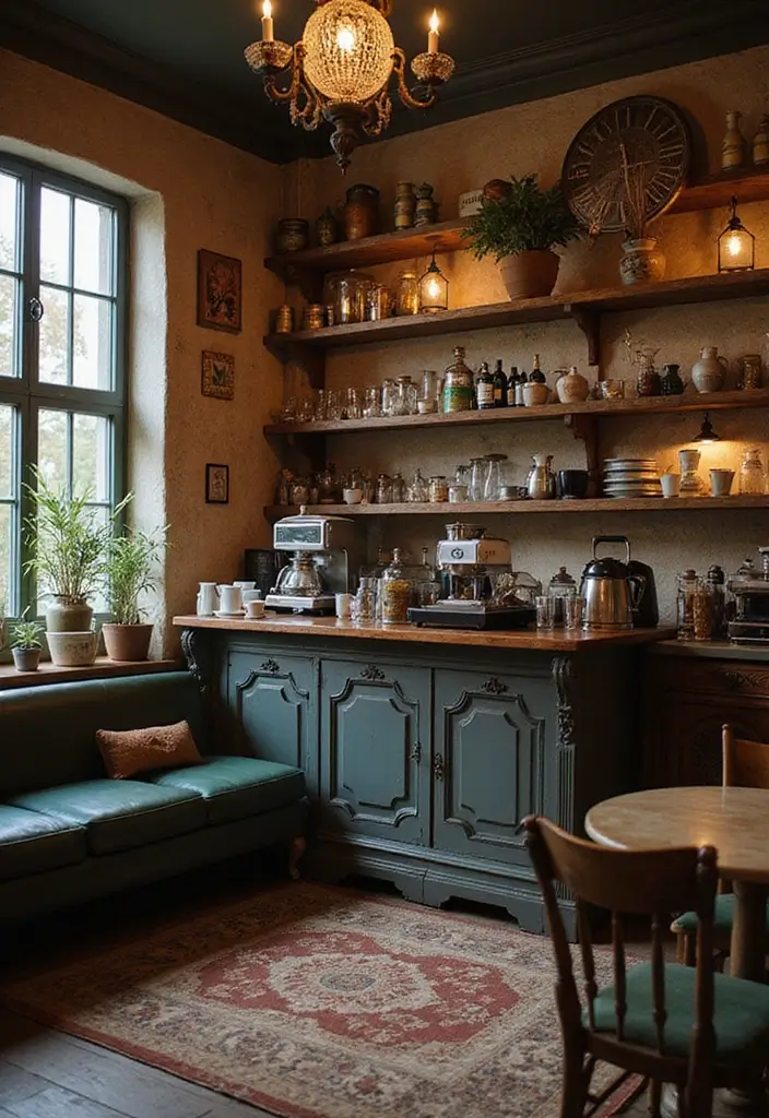 17 Elegant Coffee Bar Styles That Will Elevate Your Entertaining Game (Wait Until You See #4!) - 9. Vintage Elegance