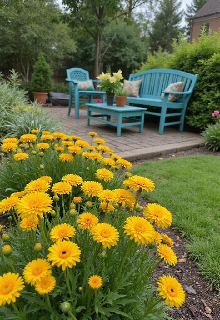 17 Outdoor Colors That Look Amazing with Teal (Your Garden Will Thank You!) - 1. Sunshine Yellow