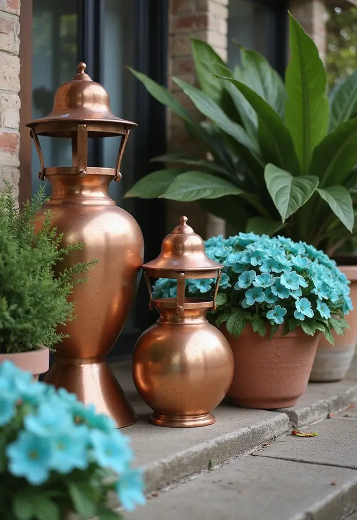 17 Outdoor Colors That Look Amazing with Teal (Your Garden Will Thank You!) - 13. Rustic Copper