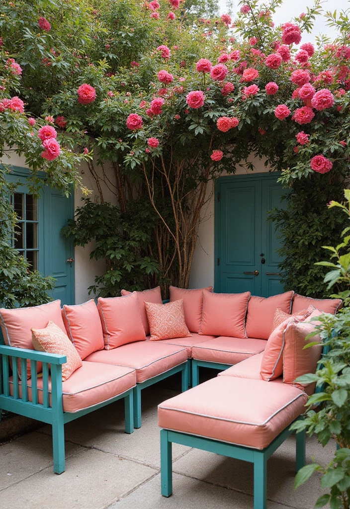 17 Outdoor Colors That Look Amazing with Teal (Your Garden Will Thank You!) - 2. Coral Pink