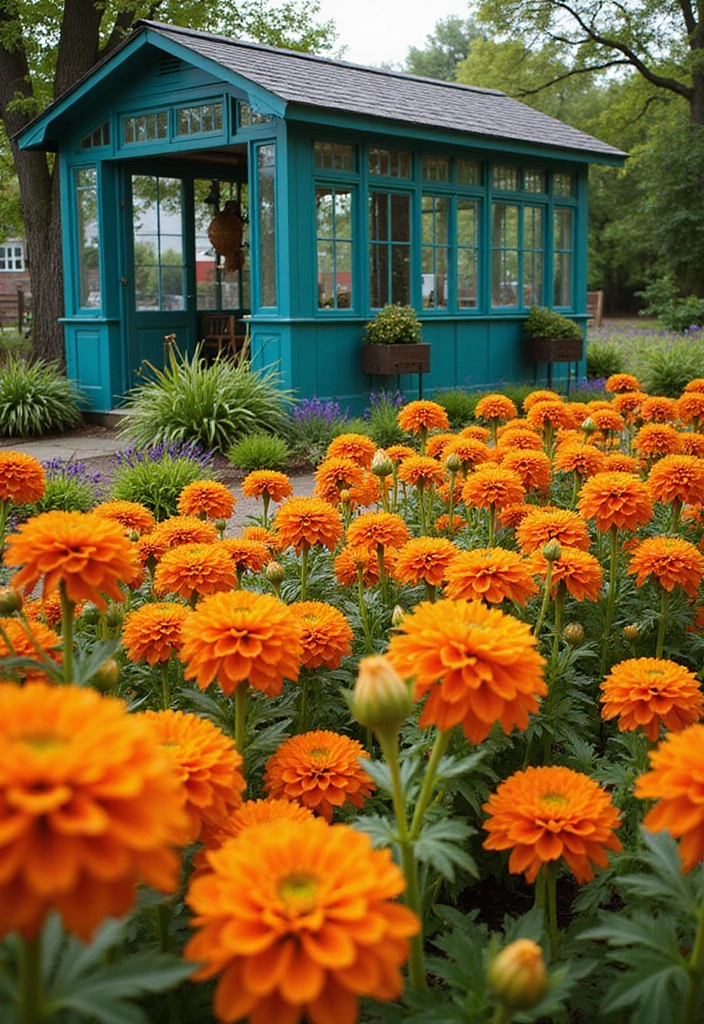 17 Outdoor Colors That Look Amazing with Teal (Your Garden Will Thank You!) - 4. Fiery Orange