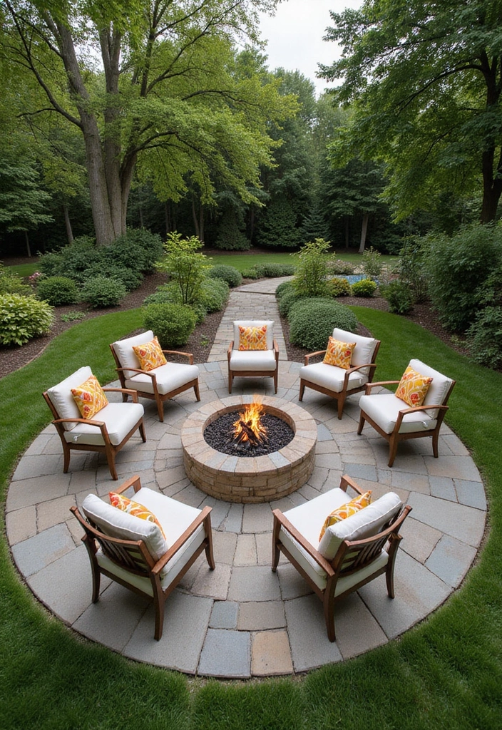 17 Round Garden Focal Points That Will Wow Your Guests (Don't Miss #3!) - 1. Circular Seating Areas