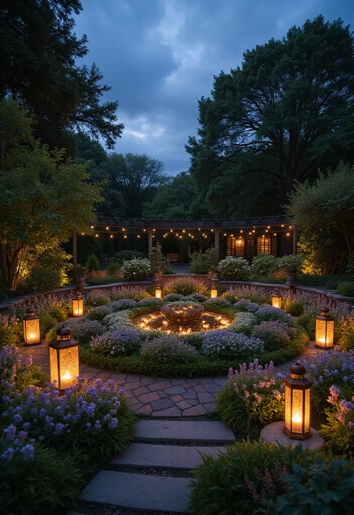 17 Round Garden Focal Points That Will Wow Your Guests (Don't Miss #3!) - 17. Round Firefly Gardens