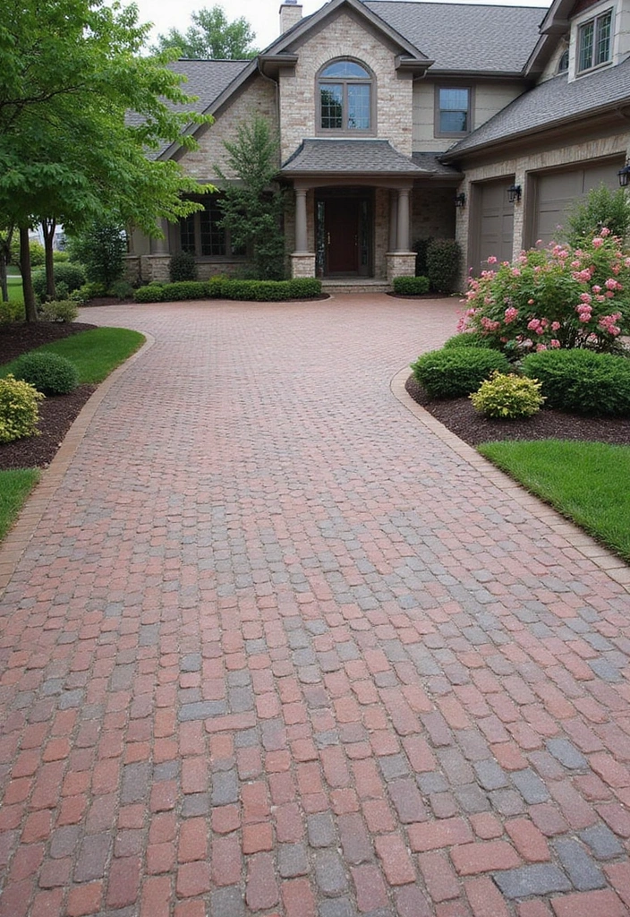 17 Sleek Modern Driveway Designs That Will Wow Your Guests (Wait Until You See #8!) - 6. Stylish Brick Driveways