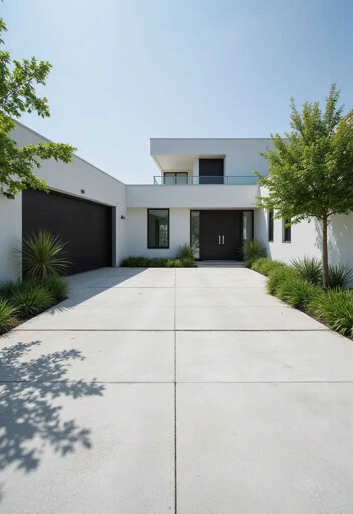 17 Sleek Modern Driveway Designs That Will Wow Your Guests (Wait Until You See #8!) - 9. Minimalist Designs