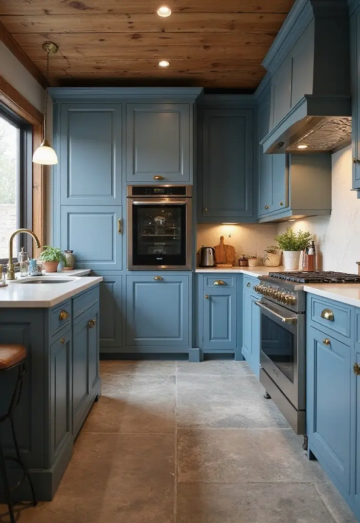 18 Bold Kitchen Cabinet Colors That Will Make Your Space Pop (Wait Until You See #7!) - 13. Neapolitan Blue: A Unique Twist
