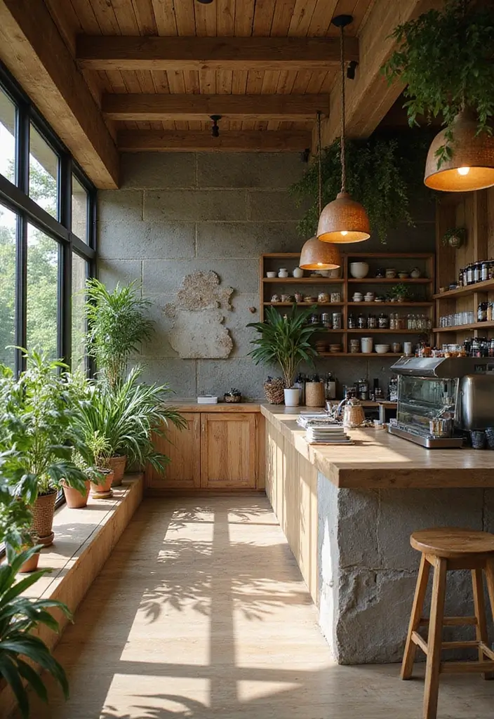 18 Luxury Coffee Bar Ideas That Will Make Your Home Feel Like a Café! - 10. Natural Elements