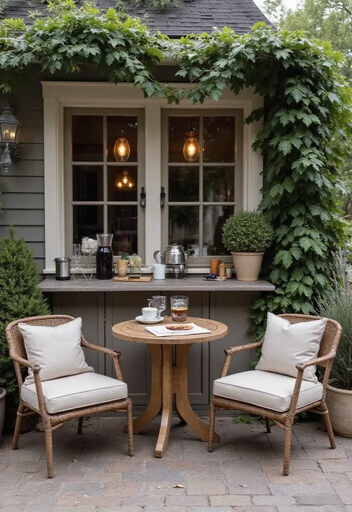 18 Luxury Coffee Bar Ideas That Will Make Your Home Feel Like a Café! - 14. Outdoor Coffee Bar