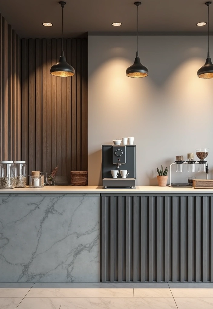 18 Luxury Coffee Bar Ideas That Will Make Your Home Feel Like a Café! - 3. Minimalist Aesthetics