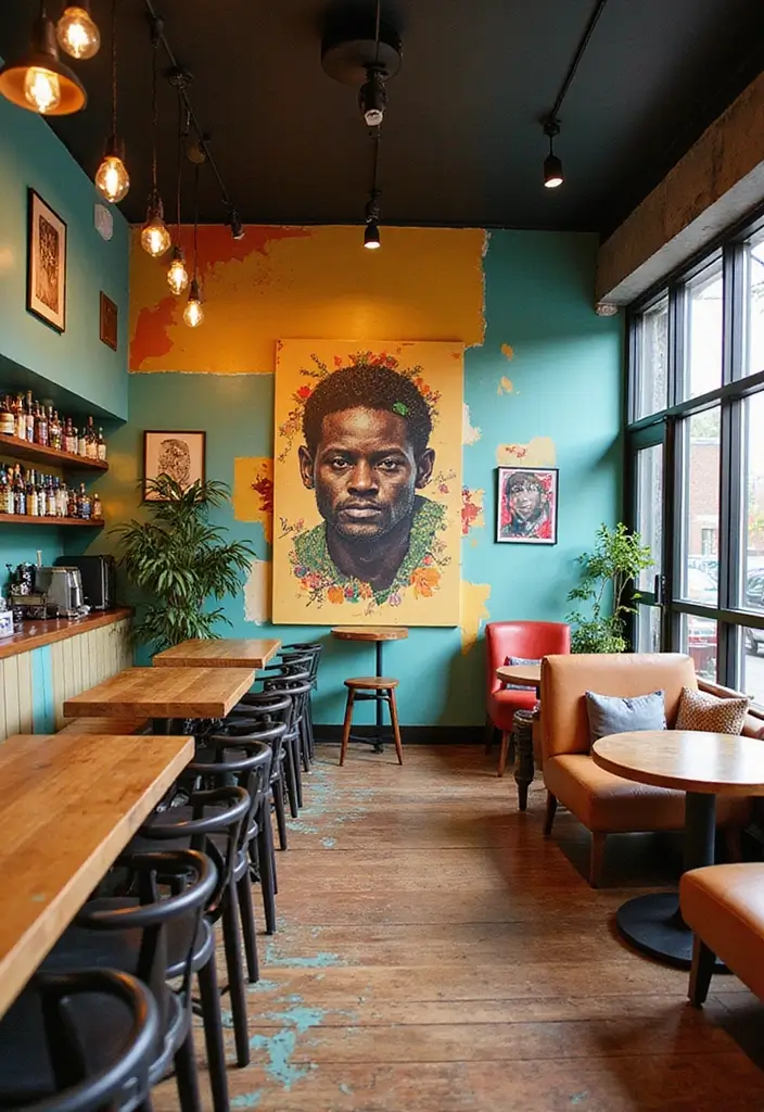18 Luxury Coffee Bar Ideas That Will Make Your Home Feel Like a Café! - 7. Artsy Vibes