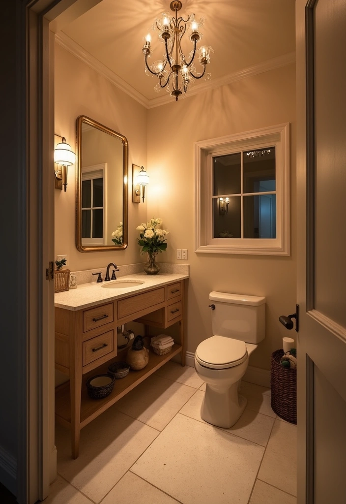 18 Luxury Powder Room Ideas That Will Make You Feel Like Royalty (You Won't Believe #7!) - 11. Layered Lighting