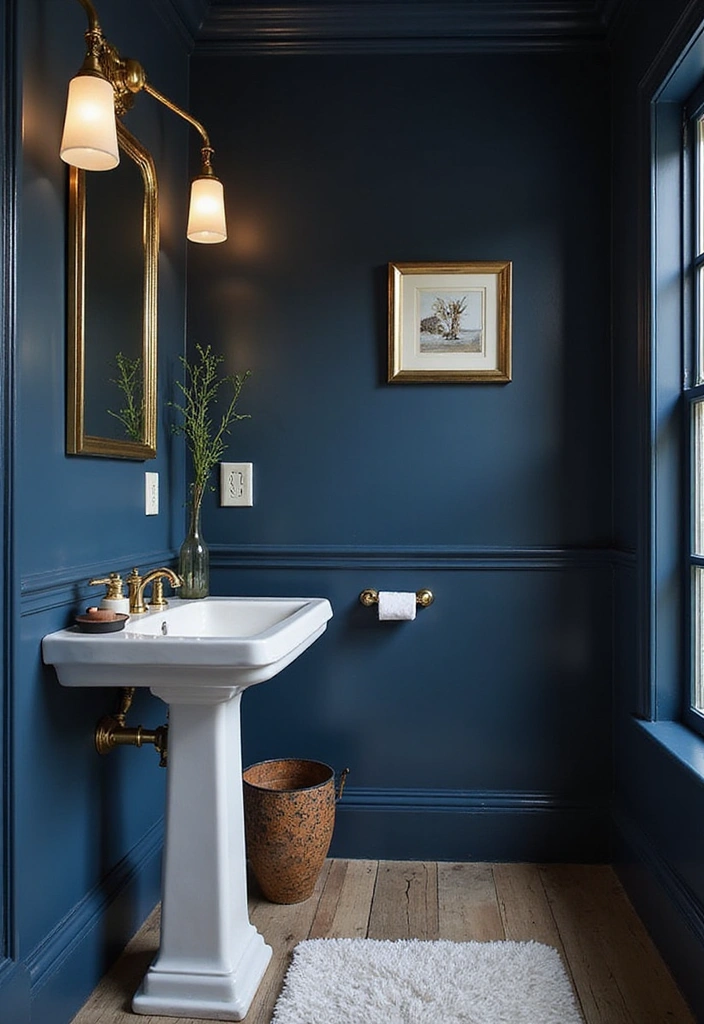 18 Luxury Powder Room Ideas That Will Make You Feel Like Royalty (You Won't Believe #7!) - 2. Bold Dark Colors