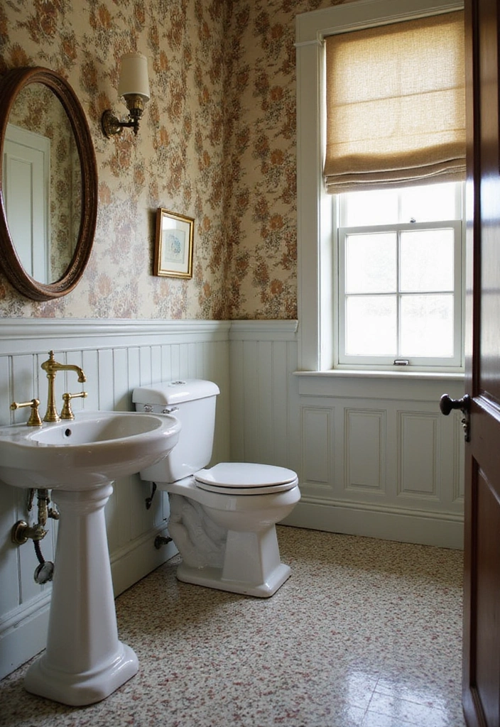 18 Luxury Powder Room Ideas That Will Make You Feel Like Royalty (You Won't Believe #7!) - 3. Vintage Charm