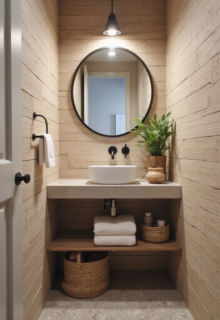 18 Luxury Powder Room Ideas That Will Make You Feel Like Royalty (You Won't Believe #7!) - 7. Stunning Textured Walls