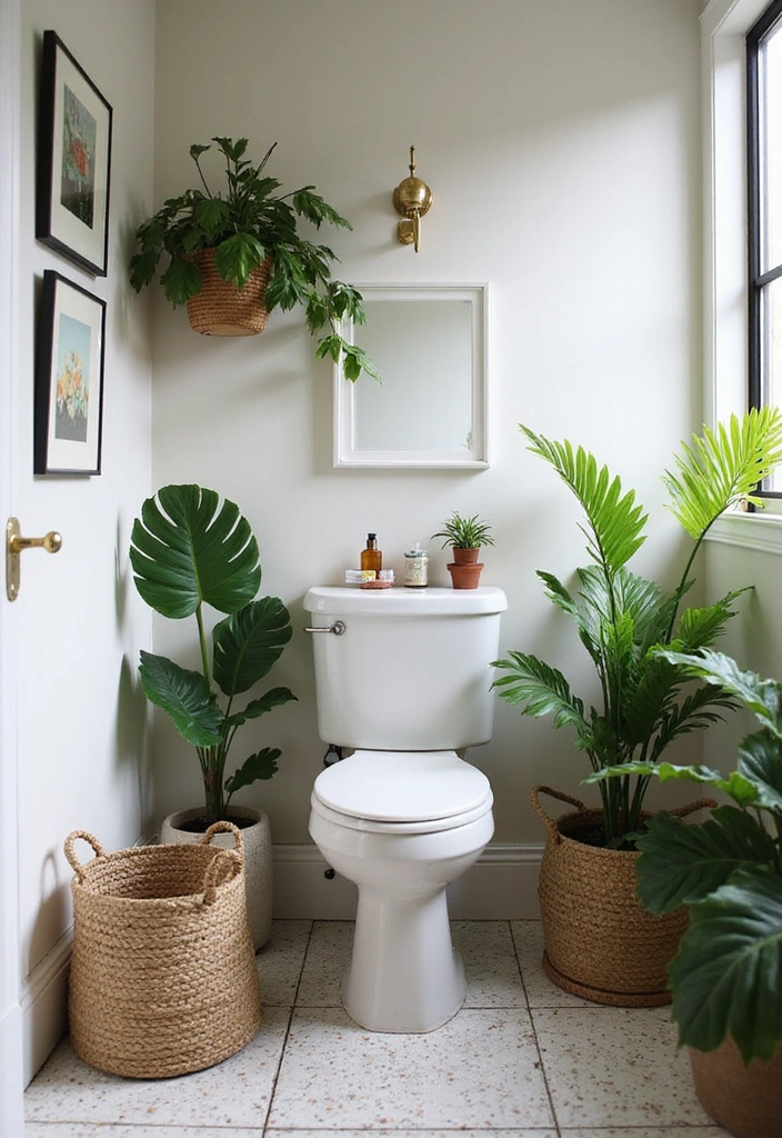 18 Luxury Powder Room Ideas That Will Make You Feel Like Royalty (You Won't Believe #7!) - 8. Botanical Elements