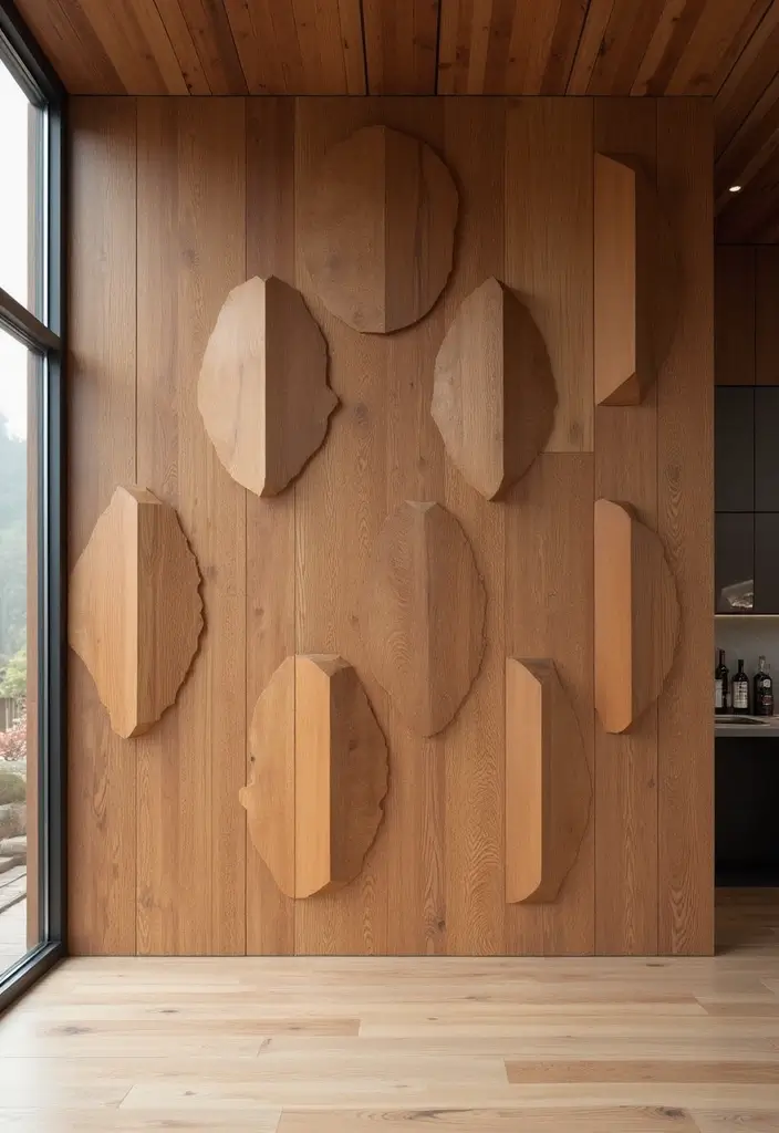 18 Modern Wood Wall Ideas That Will Make Your Home Feel Like a Designer Showroom (#9 Is a Must-See!) - 2. Geometric Wood Paneling
