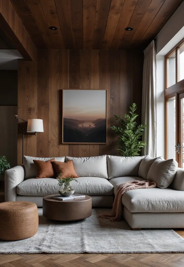 18 Modern Wood Wall Ideas That Will Make Your Home Feel Like a Designer Showroom (#9 Is a Must-See!) - 7. Dark Stained Wood