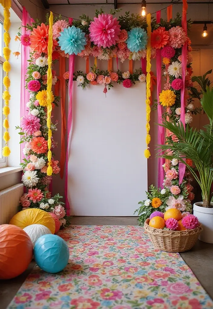 18 Vibrant Spring Accent Decor Ideas That'll Bring Your Home to Life (You Can't Miss #4!) - 14. Vibrant Backdrops for Photos