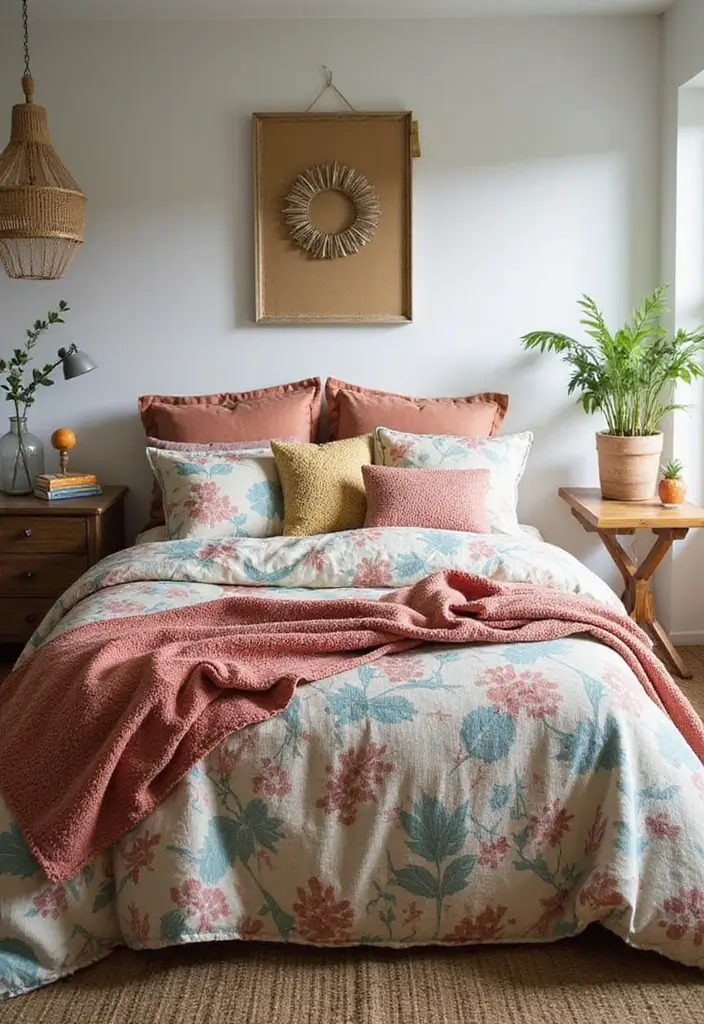 18 Vibrant Spring Accent Decor Ideas That'll Bring Your Home to Life (You Can't Miss #4!) - 17. Colorful Bed Linens